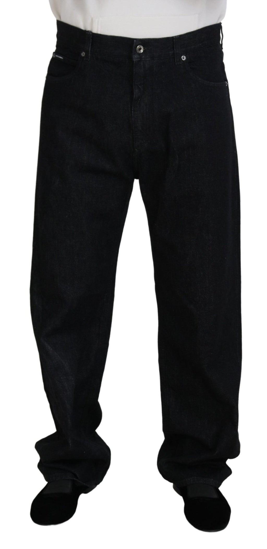Dolce & Gabbana Black Washed Cotton Men Casual Denim Jeans - Zeiniez