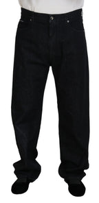 Dolce & Gabbana Black Washed Cotton Men Casual Denim Jeans - Zeiniez