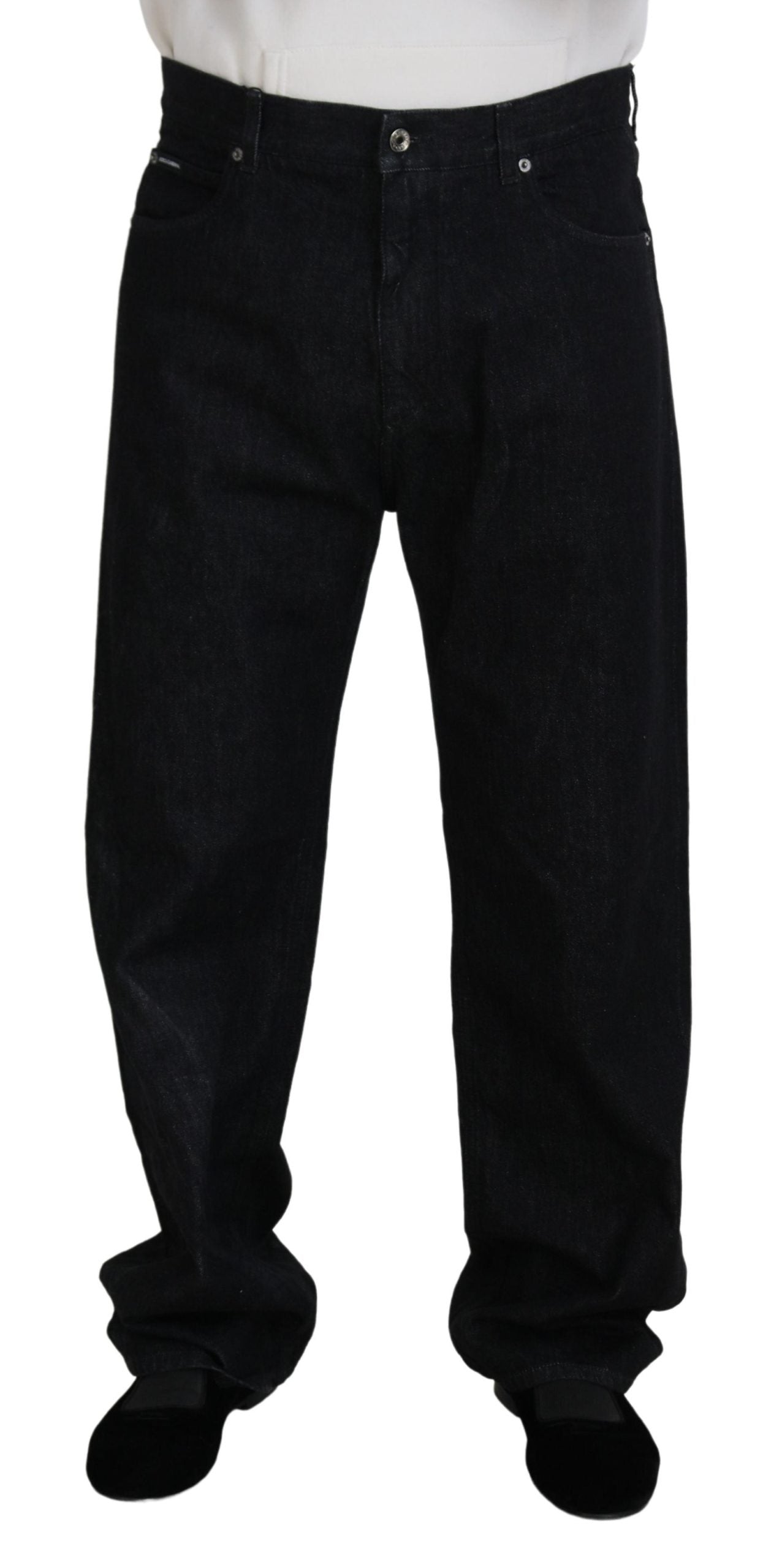 Dolce & Gabbana Black Washed Cotton Men Casual Denim Jeans - Zeiniez