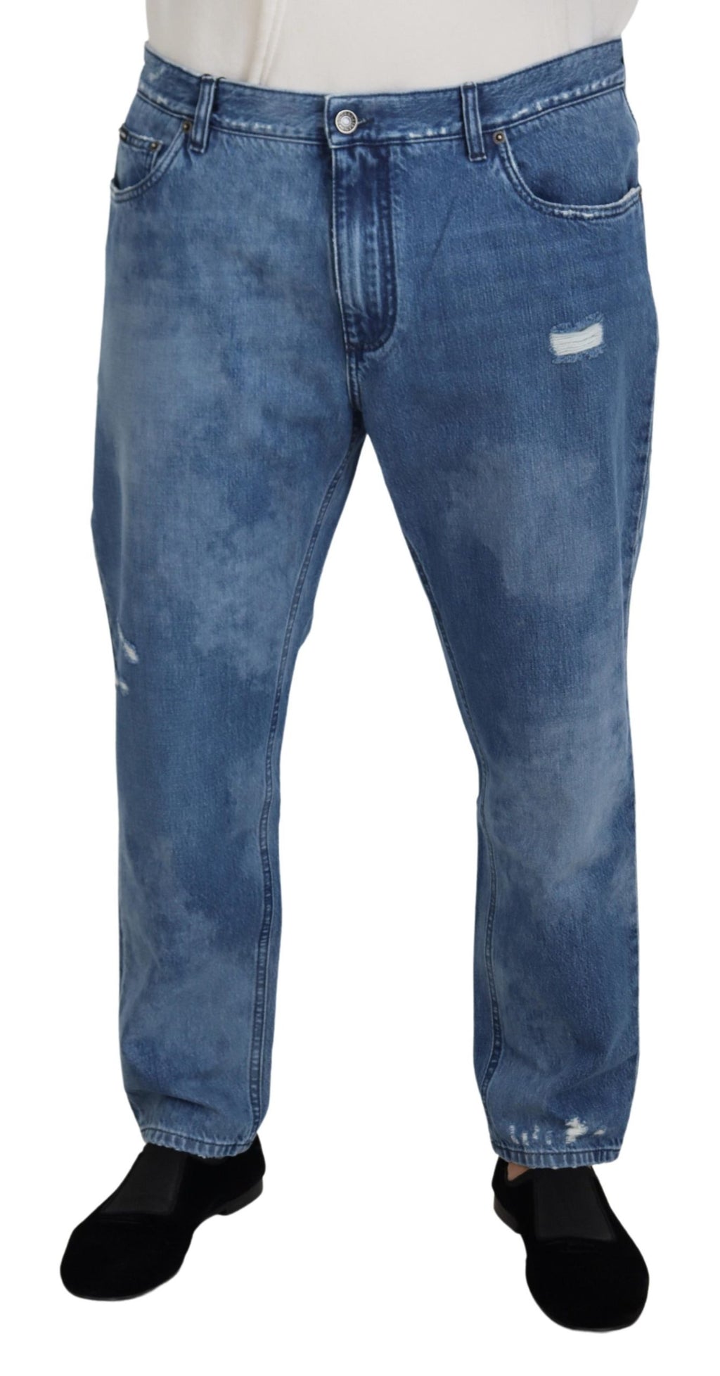 Dolce & Gabbana Blue Washed Cotton Casual Denim Jeans - Zeiniez
