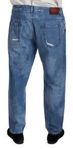 Dolce & Gabbana Blue Washed Cotton Casual Denim Jeans - Zeiniez