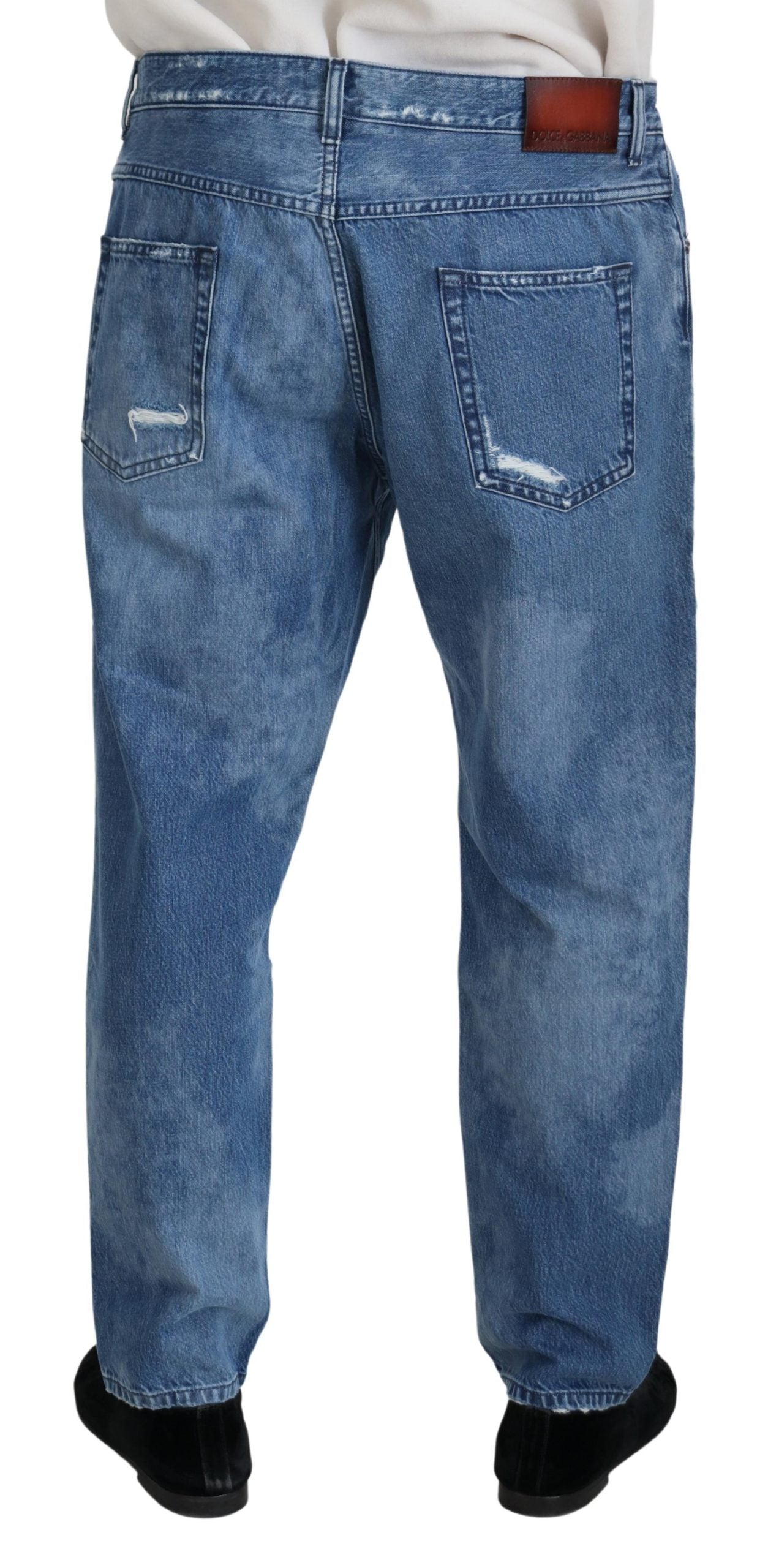 Dolce & Gabbana Blue Washed Cotton Casual Denim Jeans - Zeiniez