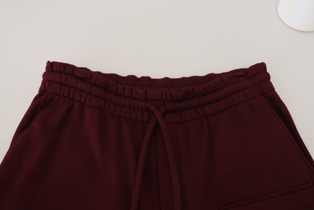Dolce & Gabbana Maroon Bermuda Cargo Men Shorts - Zeiniez