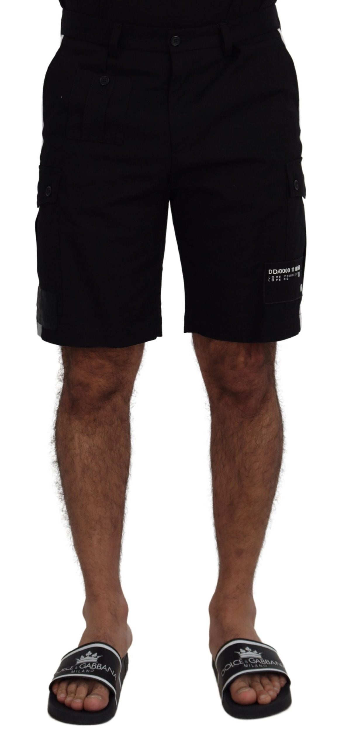 Dolce & Gabbana Black Bermuda Cargo Casual Shorts - Zeiniez