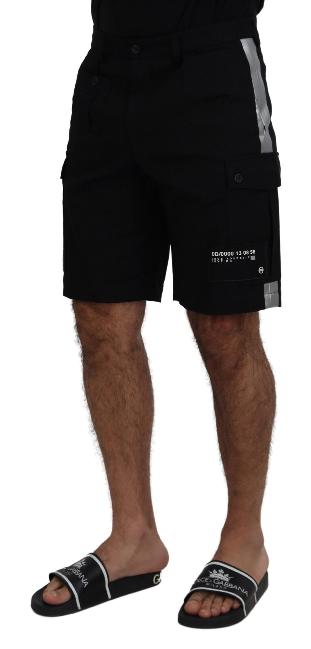 Dolce & Gabbana Black Bermuda Cargo Casual Shorts - Zeiniez