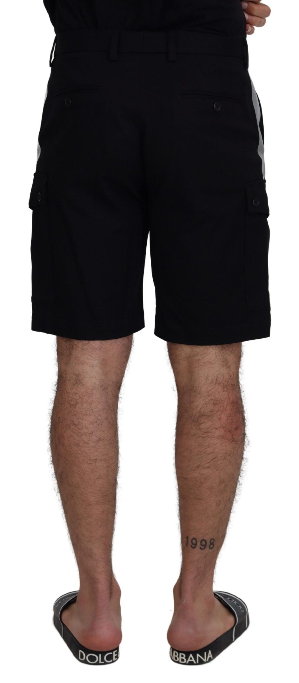 Dolce & Gabbana Black Bermuda Cargo Casual Shorts - Zeiniez