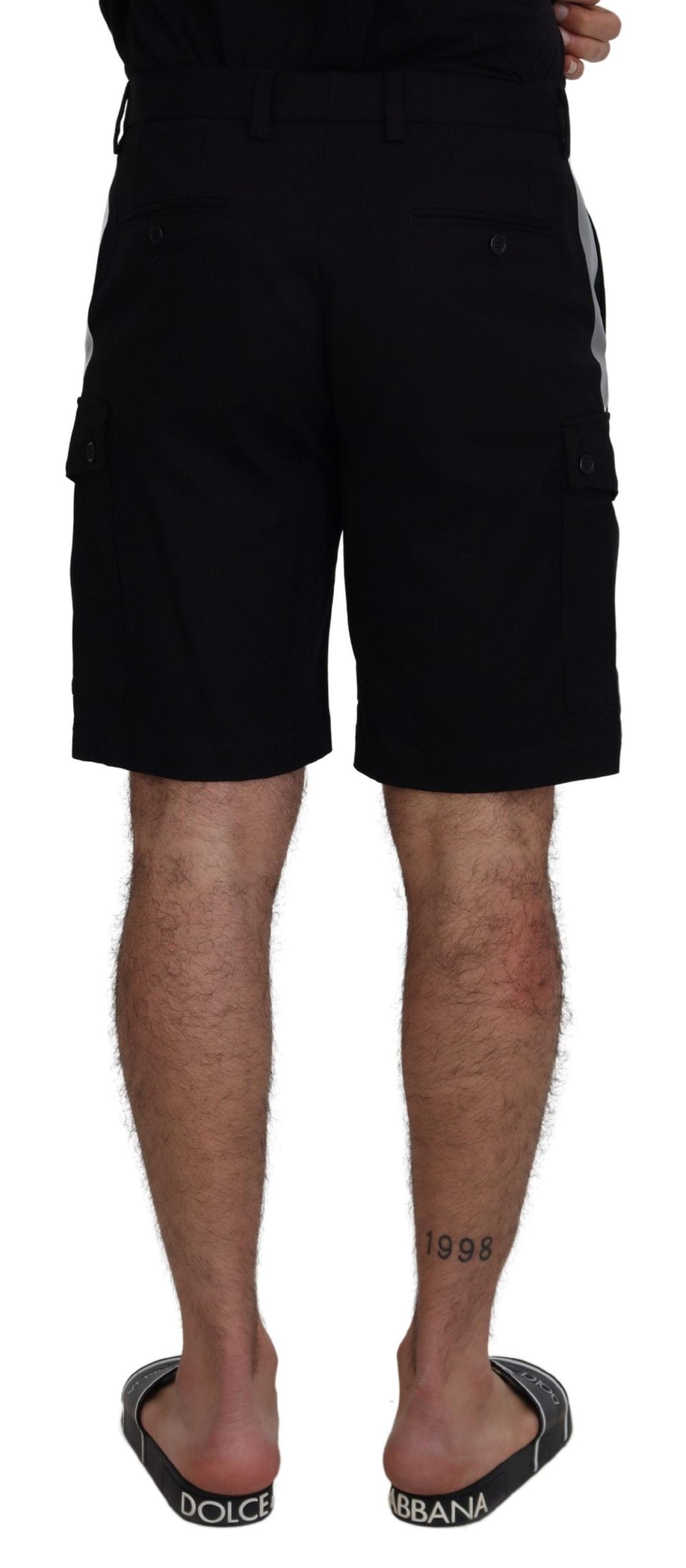 Dolce & Gabbana Black Bermuda Cargo Casual Shorts - Zeiniez