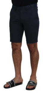 Dolce & Gabbana Blue Bermuda Low Waist Men Shorts - Zeiniez