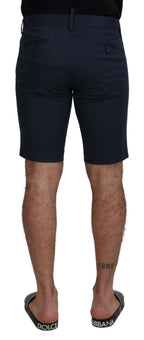 Dolce & Gabbana Blue Bermuda Low Waist Men Shorts - Zeiniez