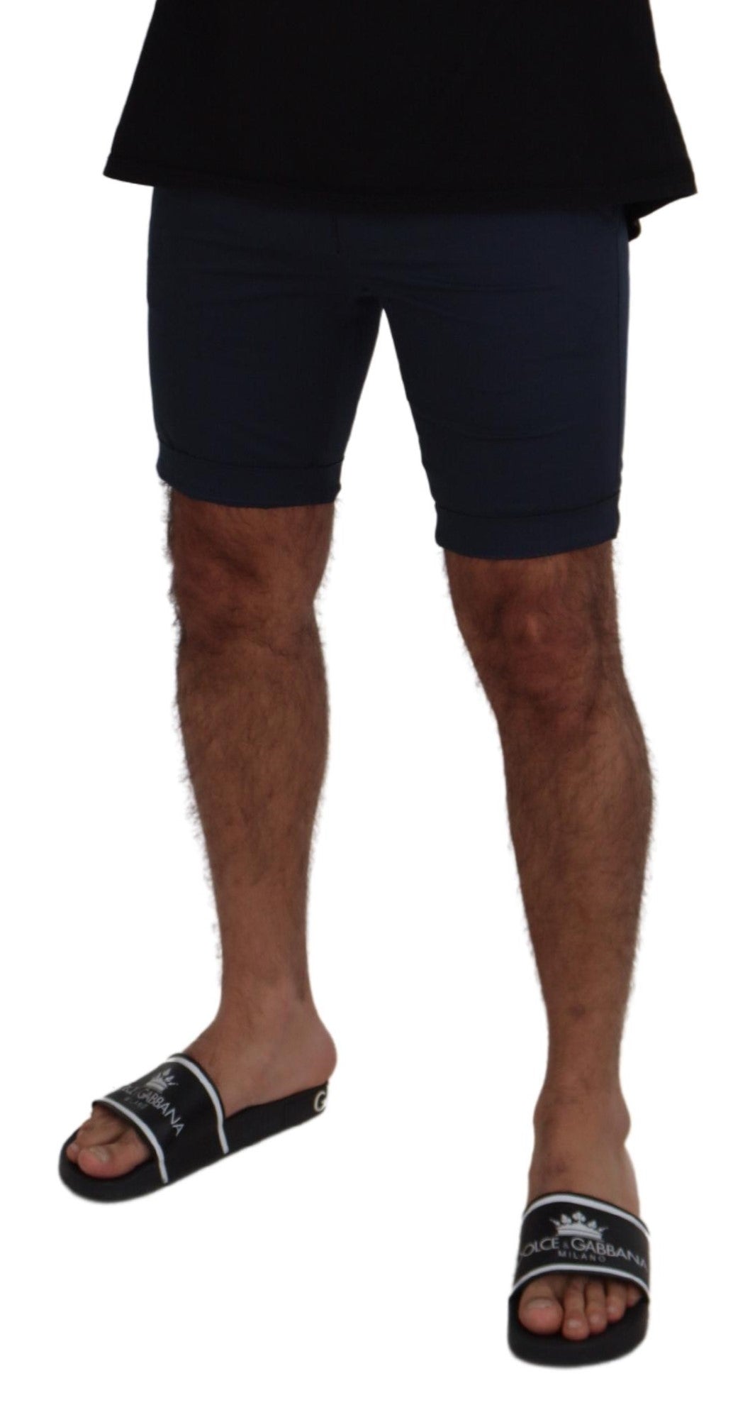 Dolce & Gabbana Blue Bermuda Low Waist Men Shorts - Zeiniez
