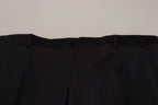 Dolce & Gabbana Black Wool Men Formal Pants - Zeiniez