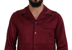Dolce & Gabbana Red Silk Lounge Top Pajama Sleepwear Shirt - Zeiniez