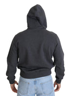 Dolce & Gabbana Gray Logo Cotton Hooded Sweatshirt Sweater - Zeiniez