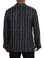 Dolce & Gabbana Blue Striped Silk Pajama Shirt Jacket - Zeiniez