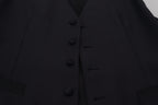 Dolce & Gabbana Black Wool Stretch Waistcoat Formal Vest - Zeiniez