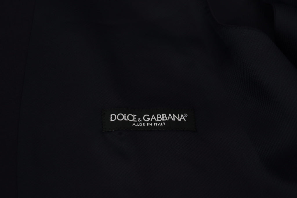 Dolce & Gabbana Dark Blue Wool Stretch Waistcoat Formal Vest - Zeiniez