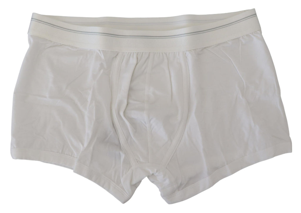 Dolce & Gabbana White Cotton Blend Regular Boxer Underwear - Zeiniez