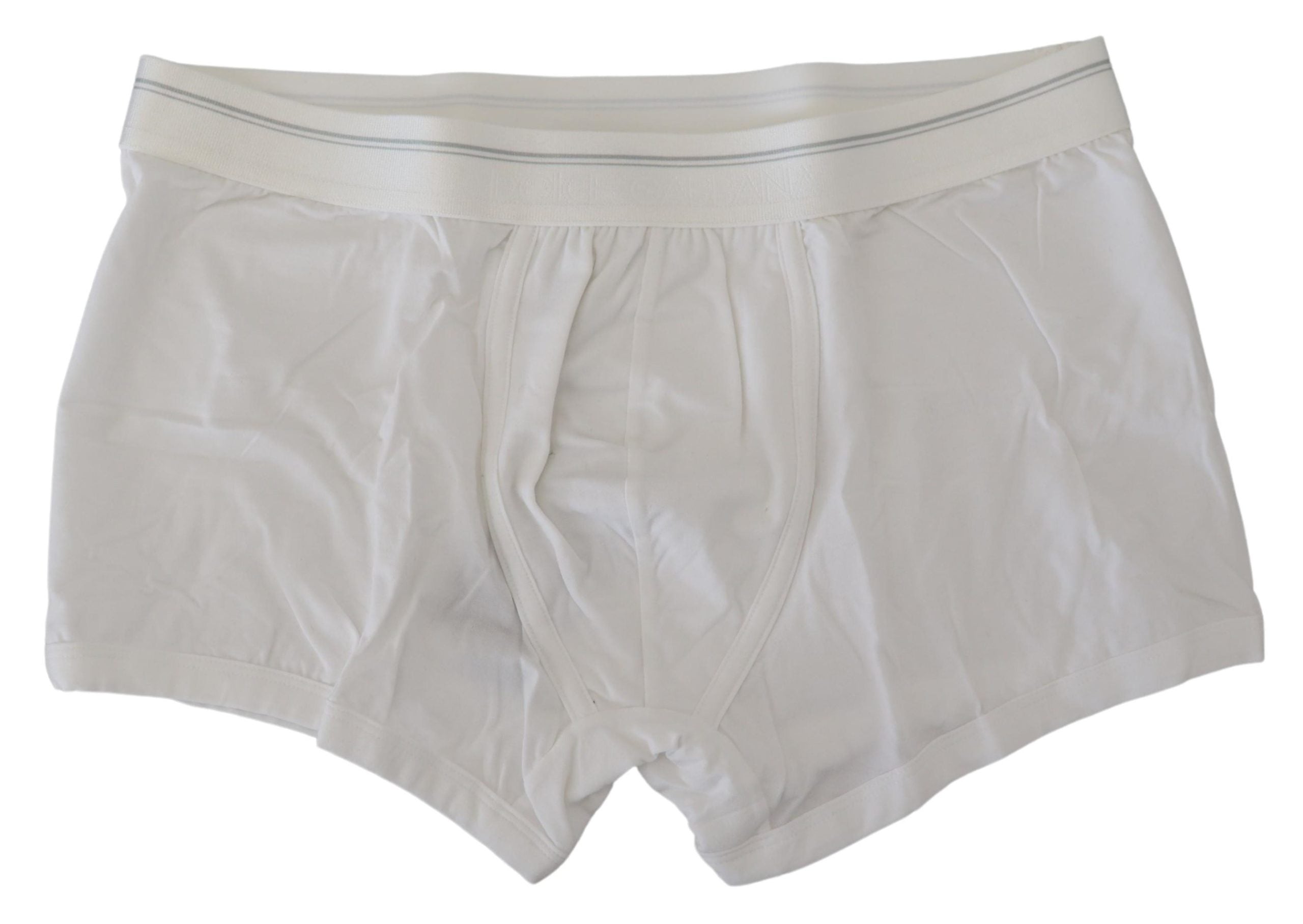 Dolce & Gabbana White Cotton Blend Regular Boxer Underwear - Zeiniez