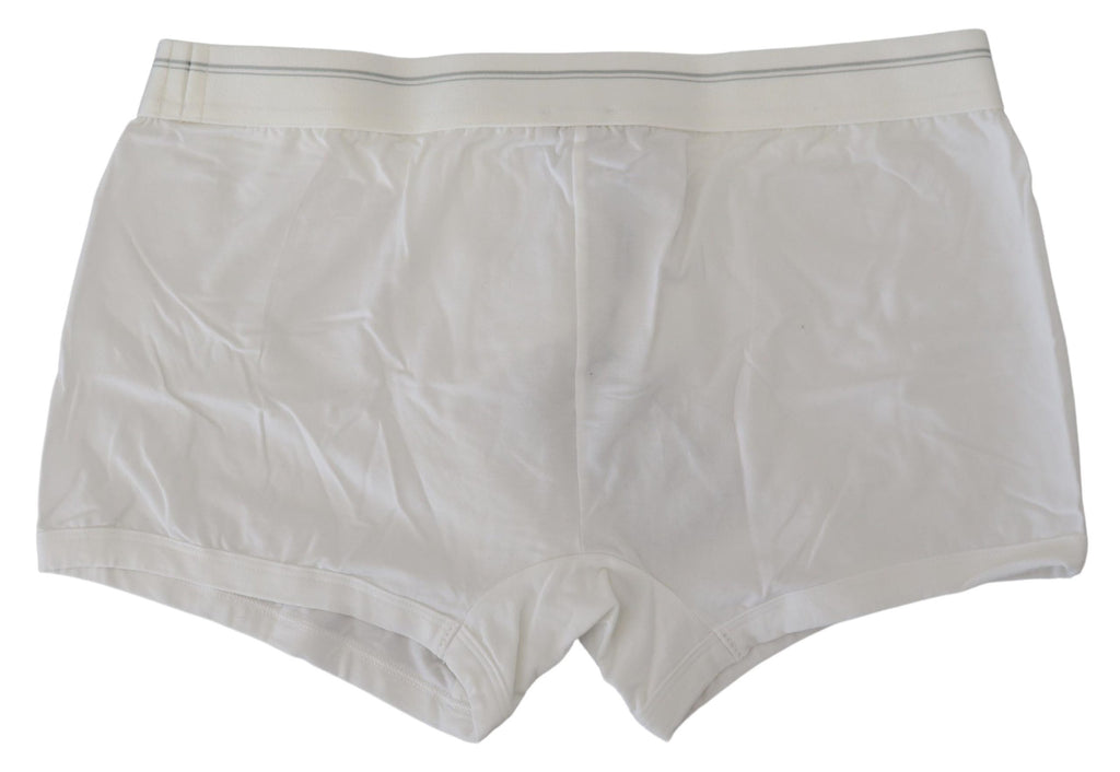 Dolce & Gabbana White Cotton Blend Regular Boxer Underwear - Zeiniez