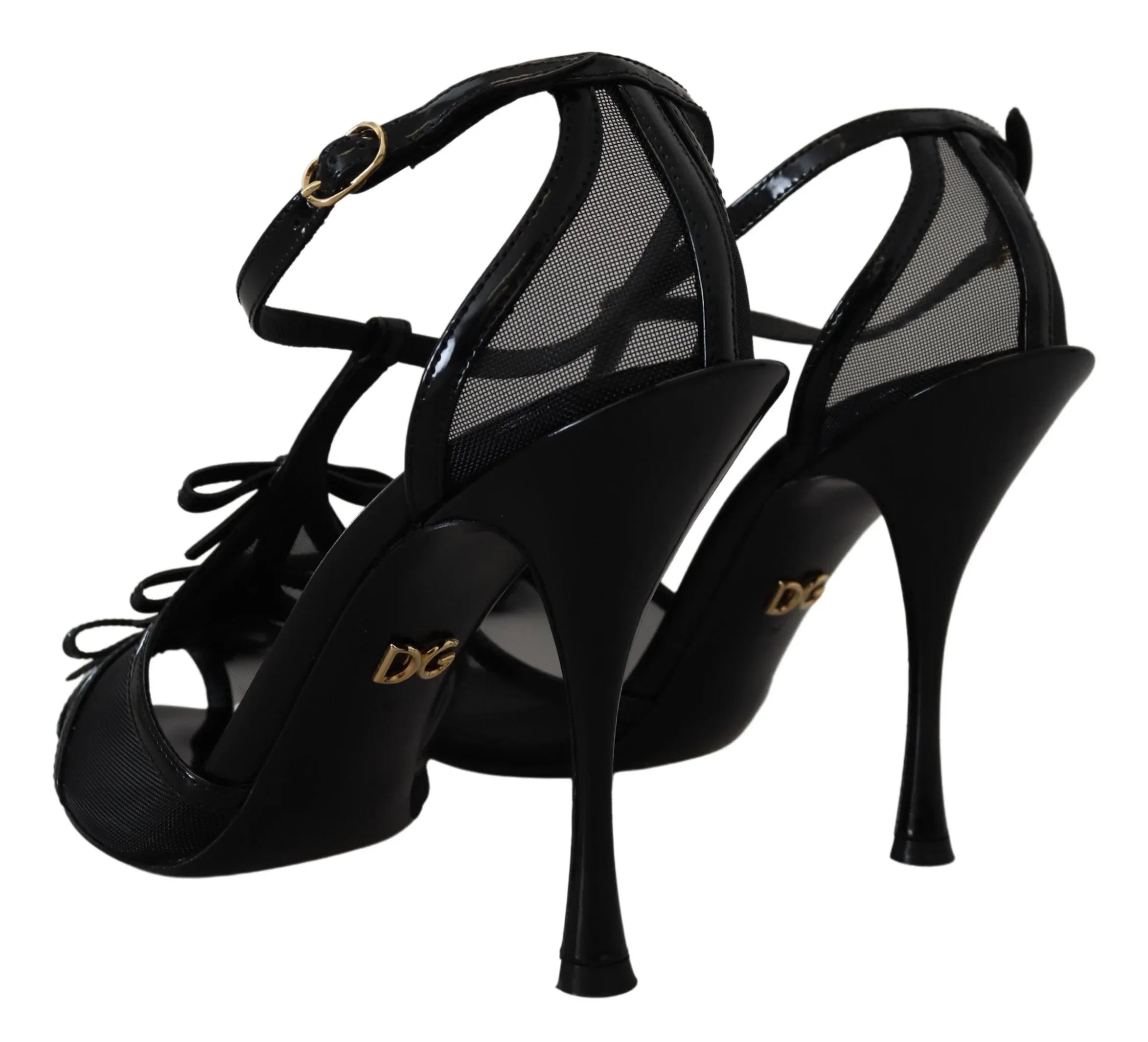 Dolce & Gabbana Black Stiletto High Heels Sandals Shoes - Zeiniez
