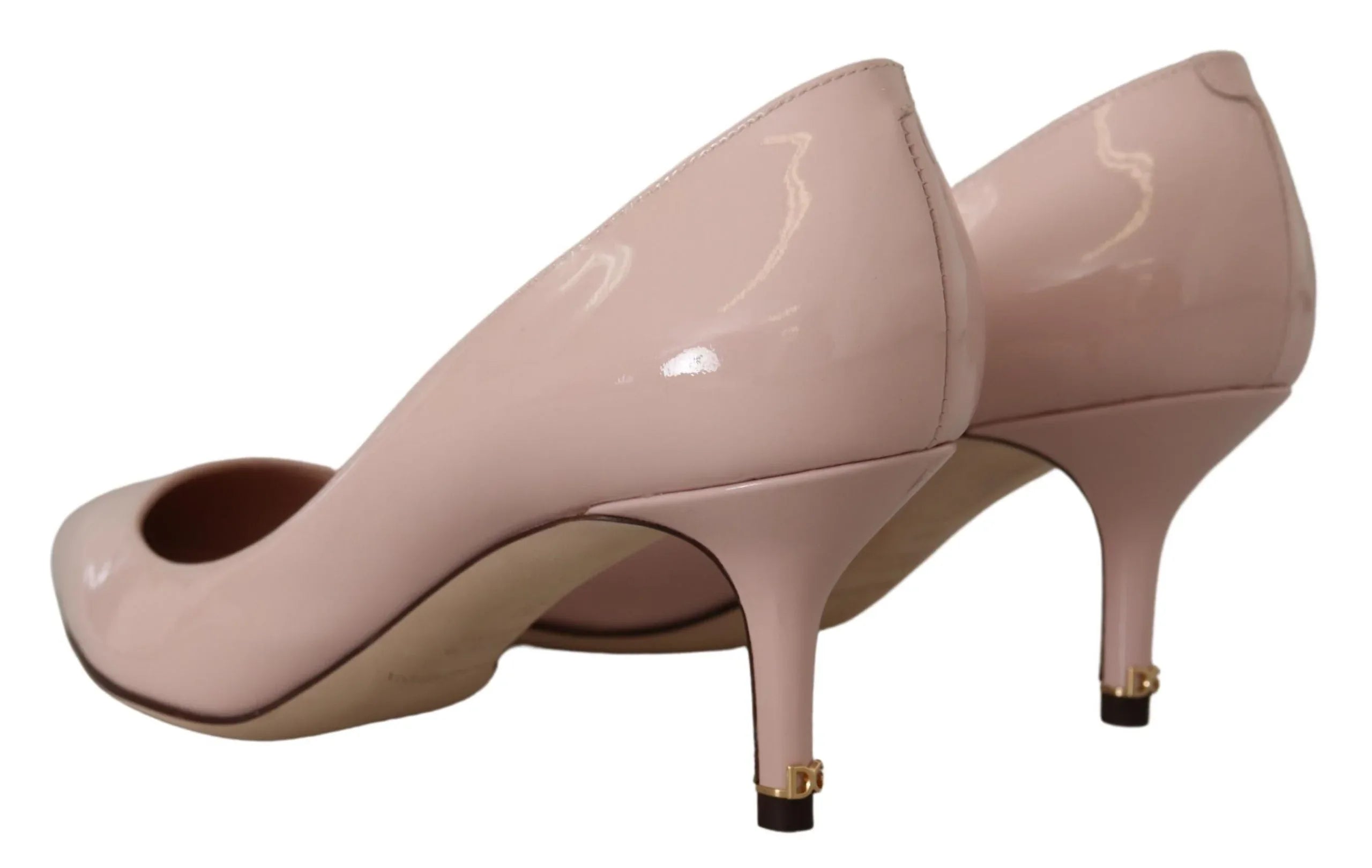Dolce & Gabbana Pink Patent Leather Kitten Heels Pumps Shoes - Zeiniez