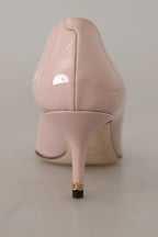 Dolce & Gabbana Pink Patent Leather Kitten Heels Pumps Shoes - Zeiniez