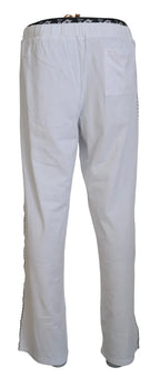 John Galliano White Cotton Logo Loose Men Pants - Zeiniez