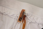 John Galliano White Cotton Logo Loose Men Pants - Zeiniez