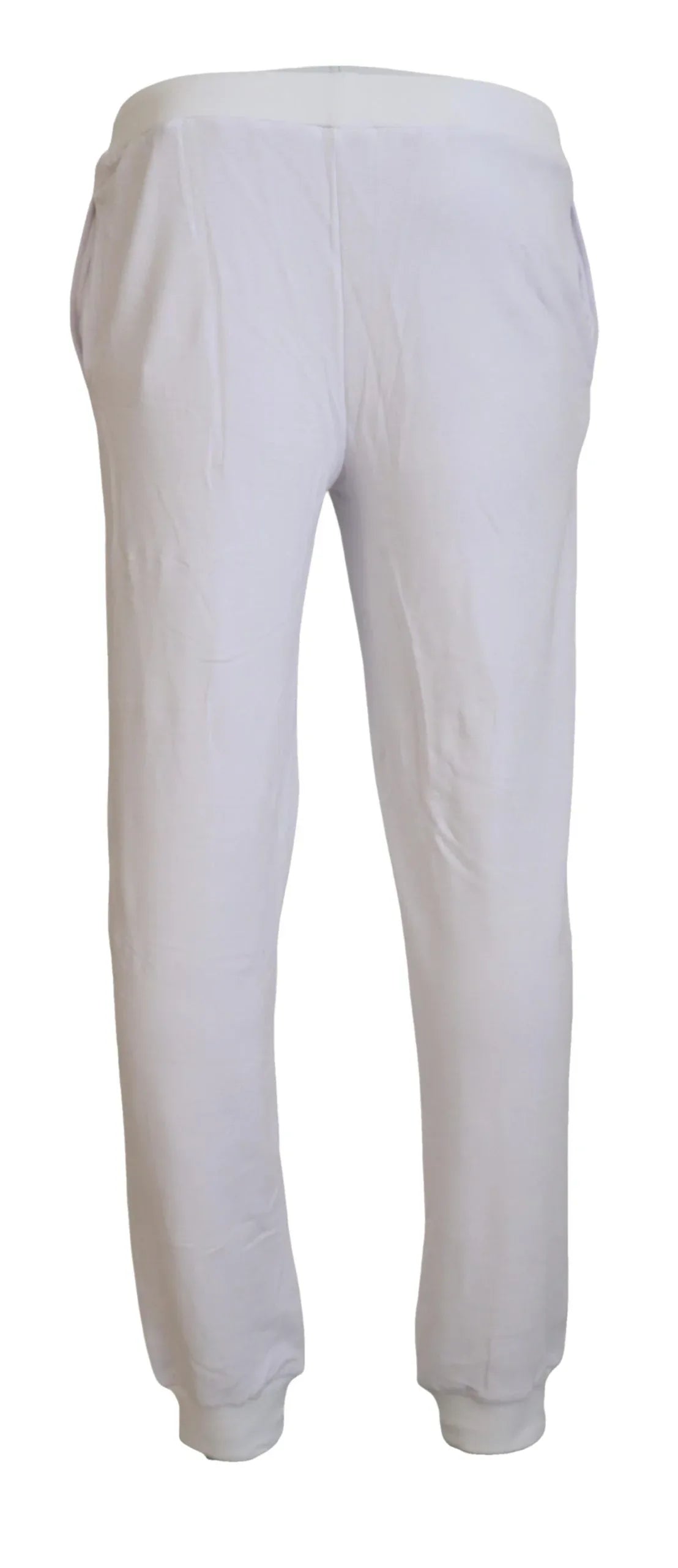 John Galliano White Cotton Logo Mens Jogger Pants - Zeiniez