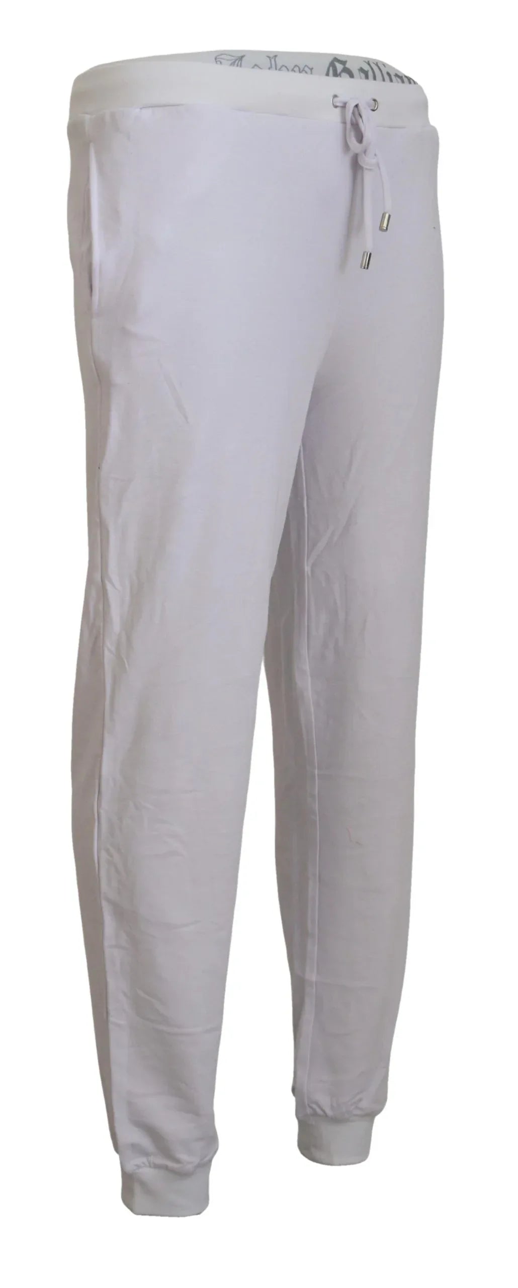 John Galliano White Cotton Logo Mens Jogger Pants - Zeiniez