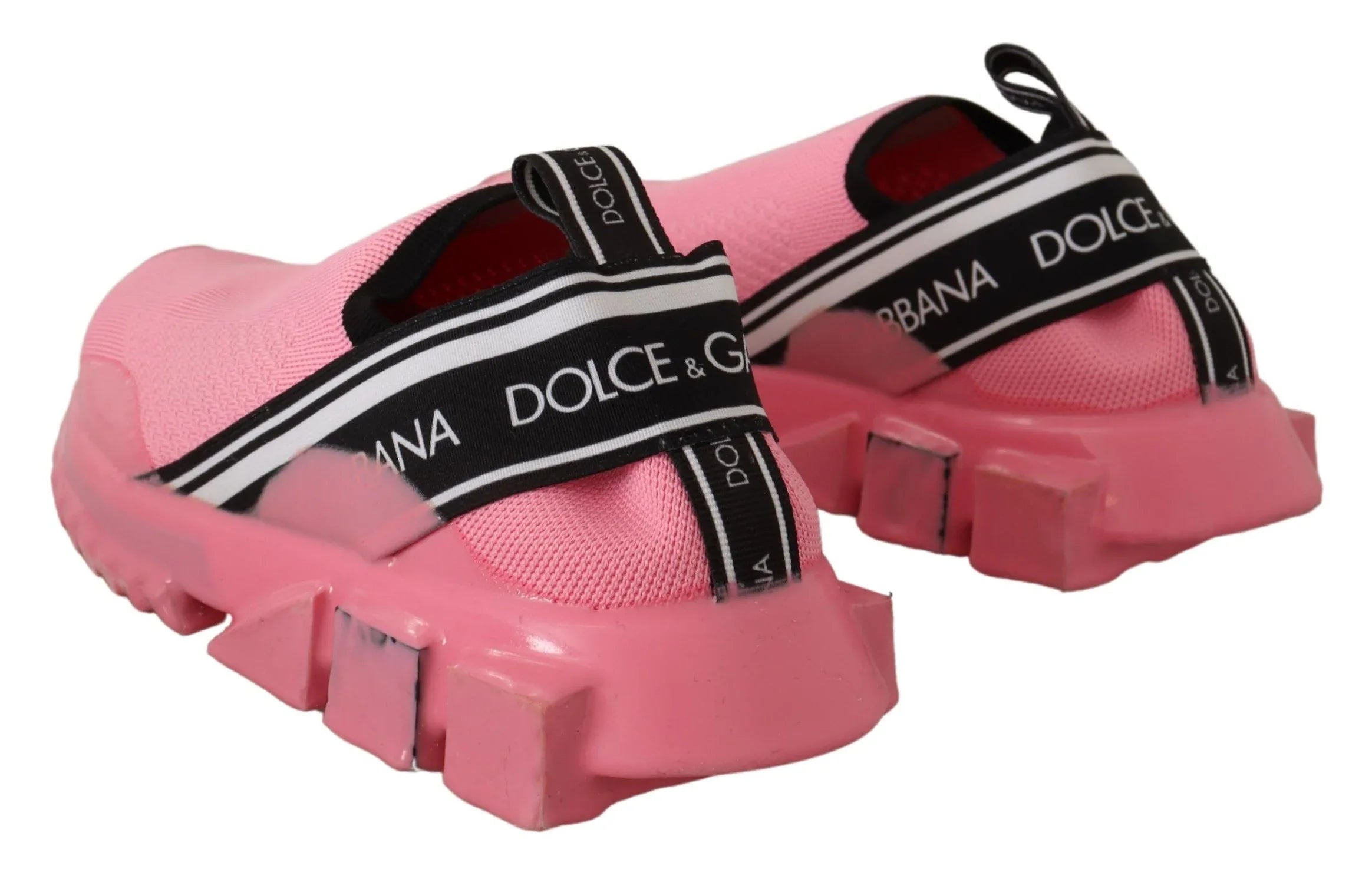 Dolce & Gabbana Pink Low Top Slip On Casual Sorrento Sneakers - Zeiniez