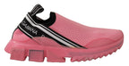 Dolce & Gabbana Pink Low Top Slip On Casual Sorrento Sneakers - Zeiniez