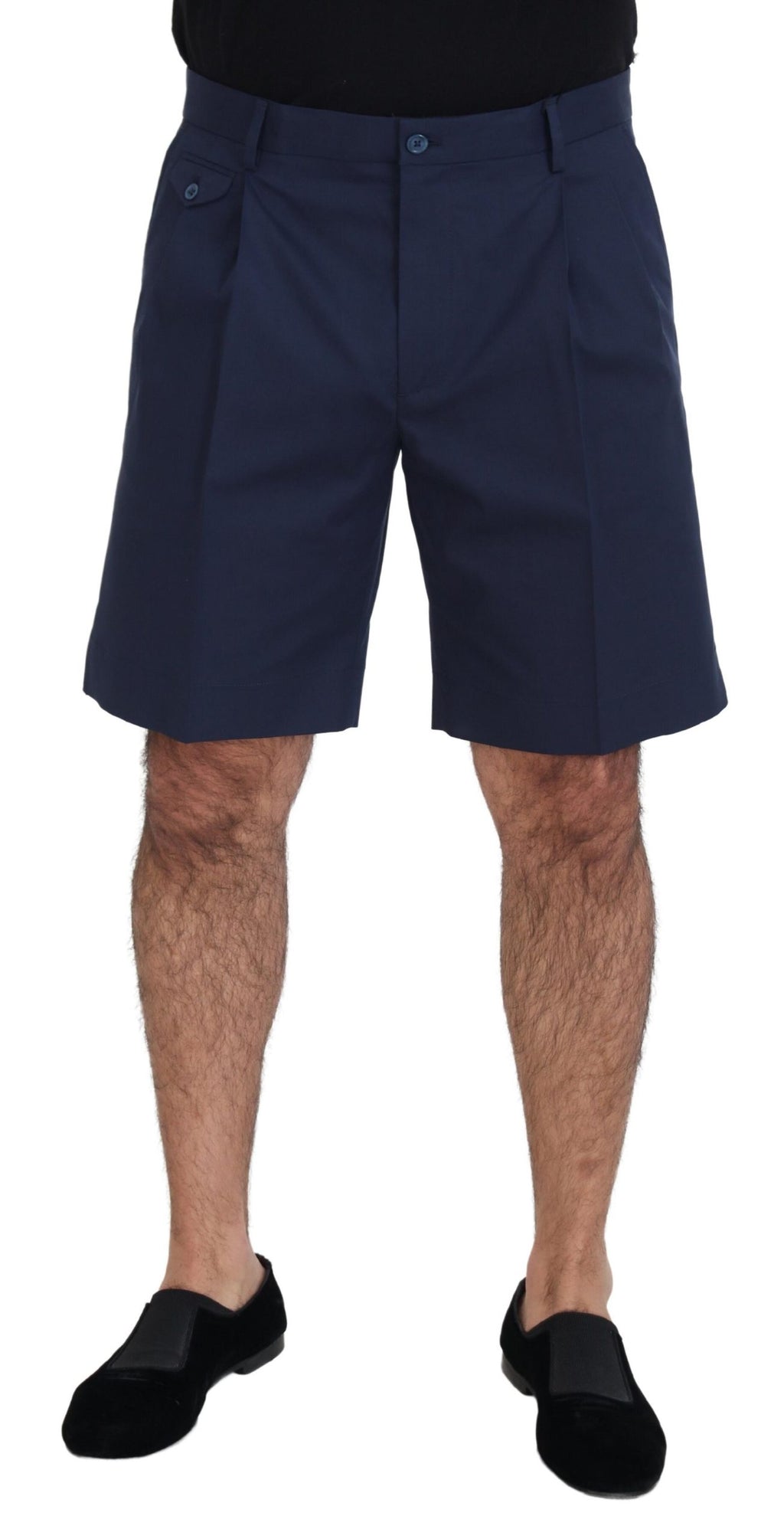 Dolce & Gabbana Blue Chinos Cotton Stretch Casual Shorts - Zeiniez
