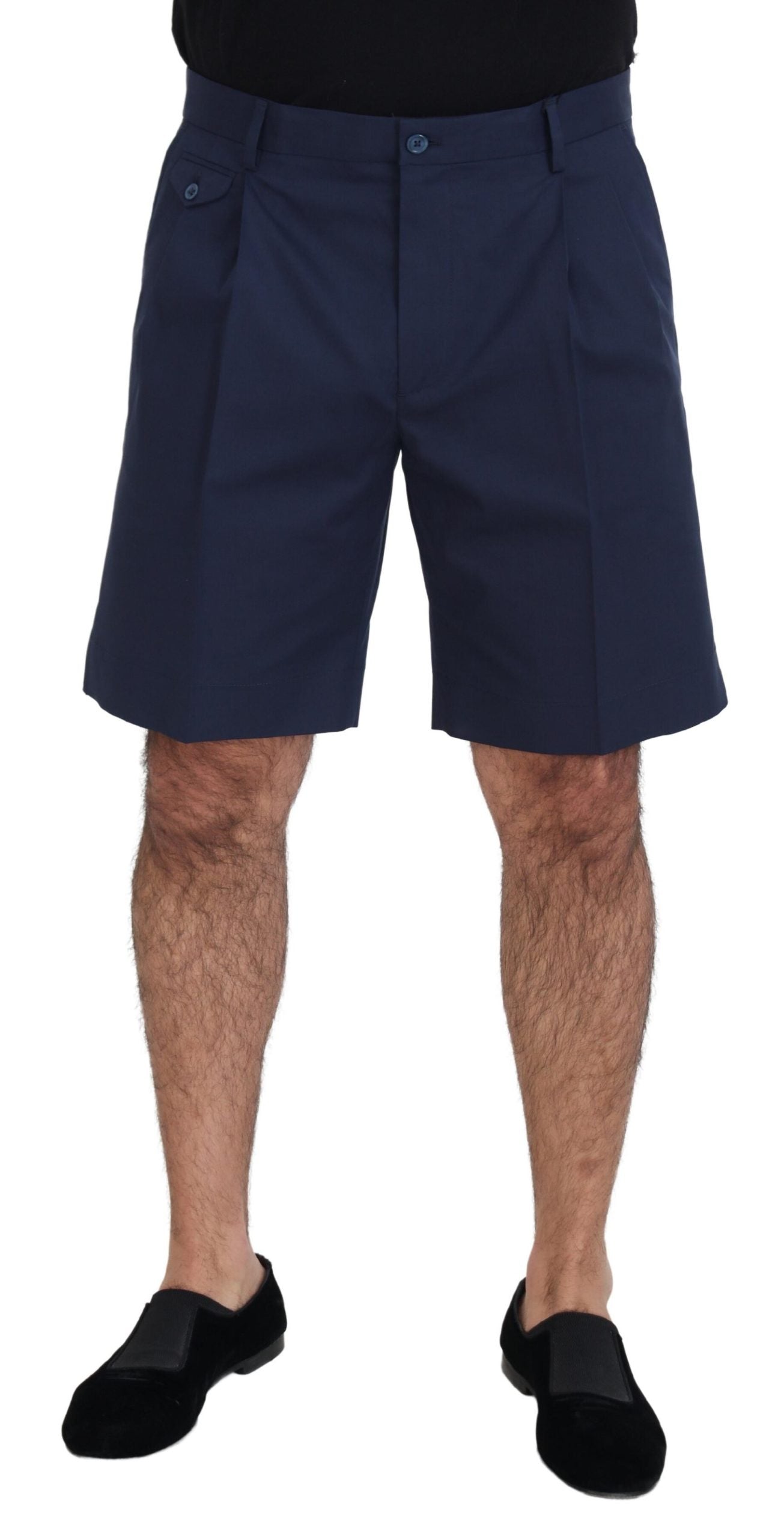 Dolce & Gabbana Blue Chinos Cotton Stretch Casual Shorts - Zeiniez