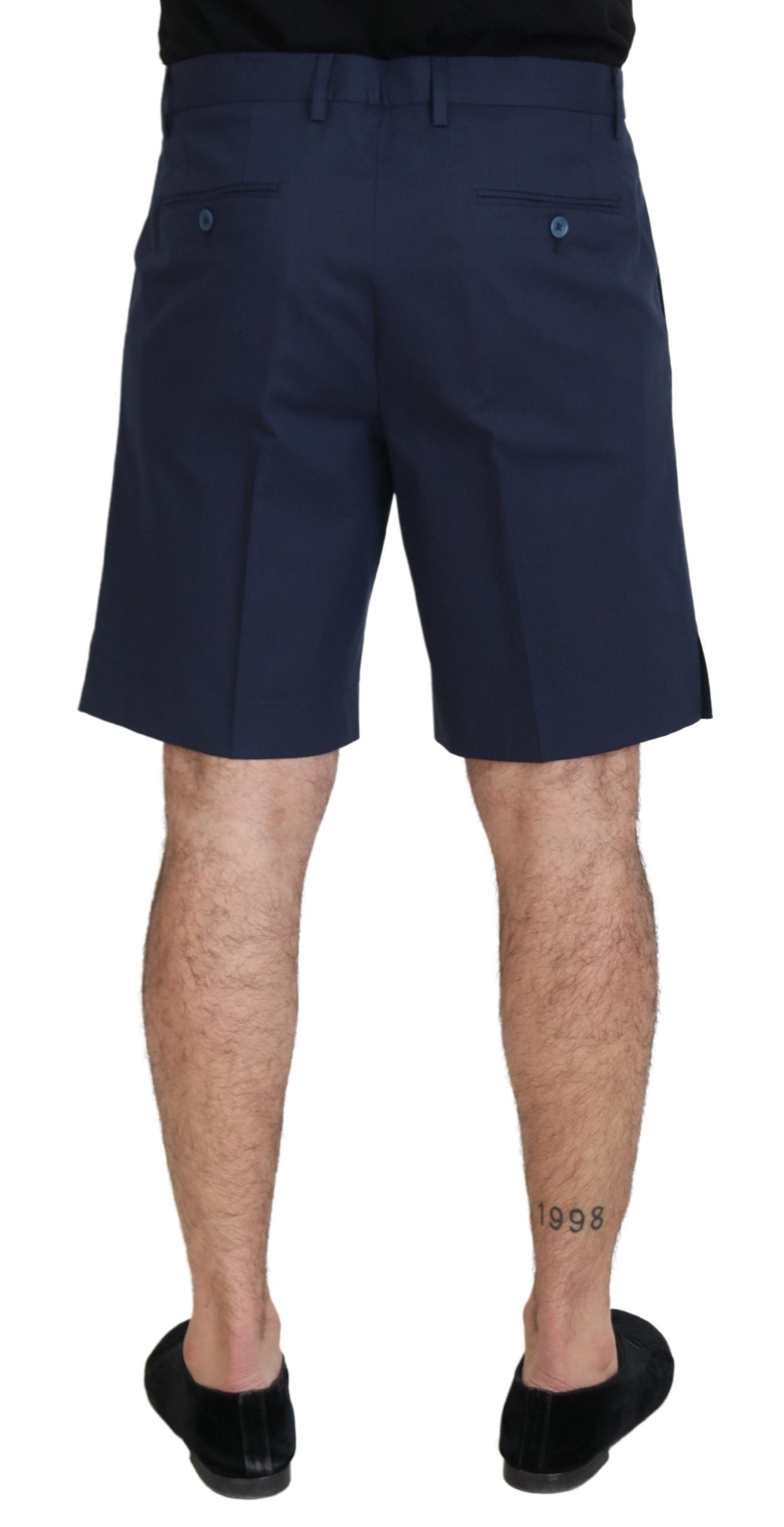 Dolce & Gabbana Blue Chinos Cotton Stretch Casual Shorts - Zeiniez
