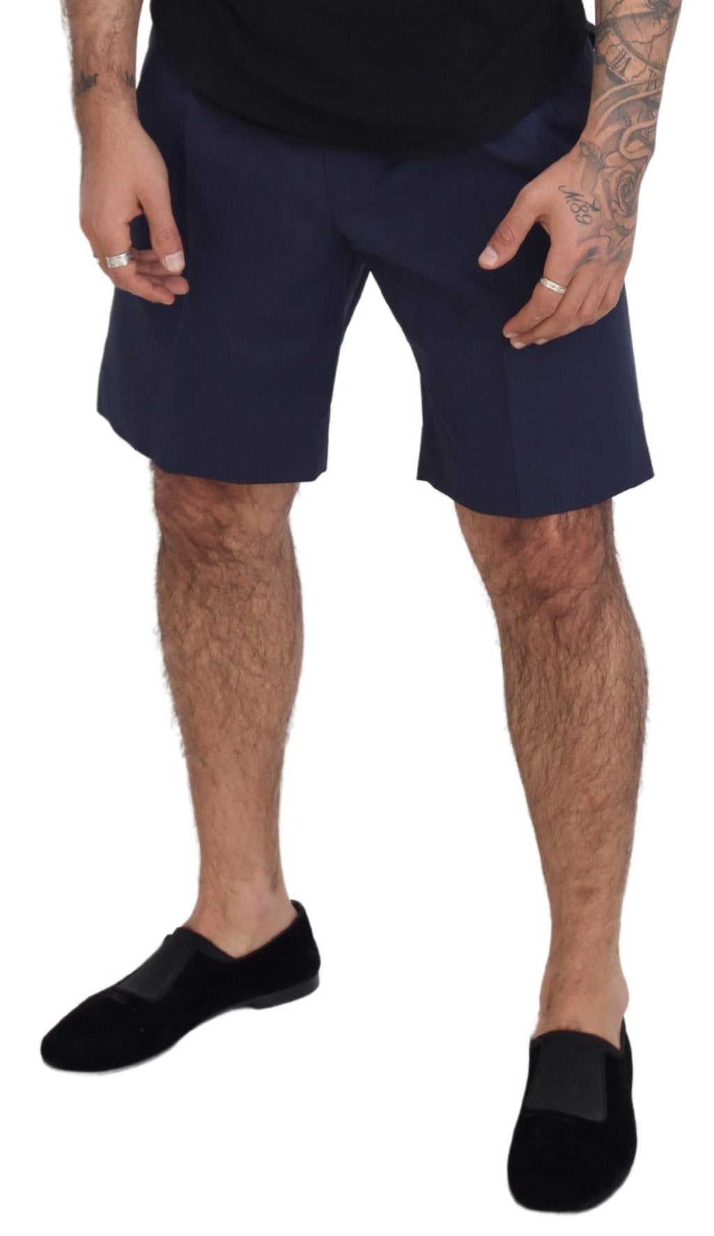 Dolce & Gabbana Blue Chinos Cotton Stretch Casual Shorts - Zeiniez