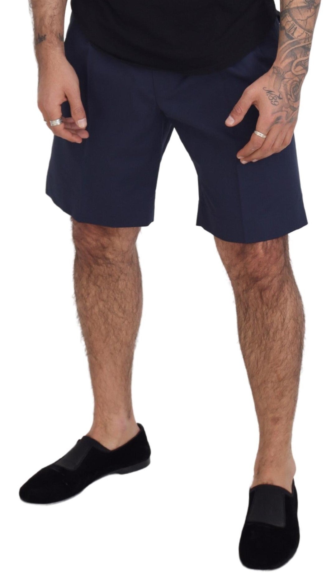 Dolce & Gabbana Blue Chinos Cotton Stretch Casual Shorts - Zeiniez