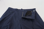 Dolce & Gabbana Blue Chinos Cotton Stretch Casual Shorts - Zeiniez