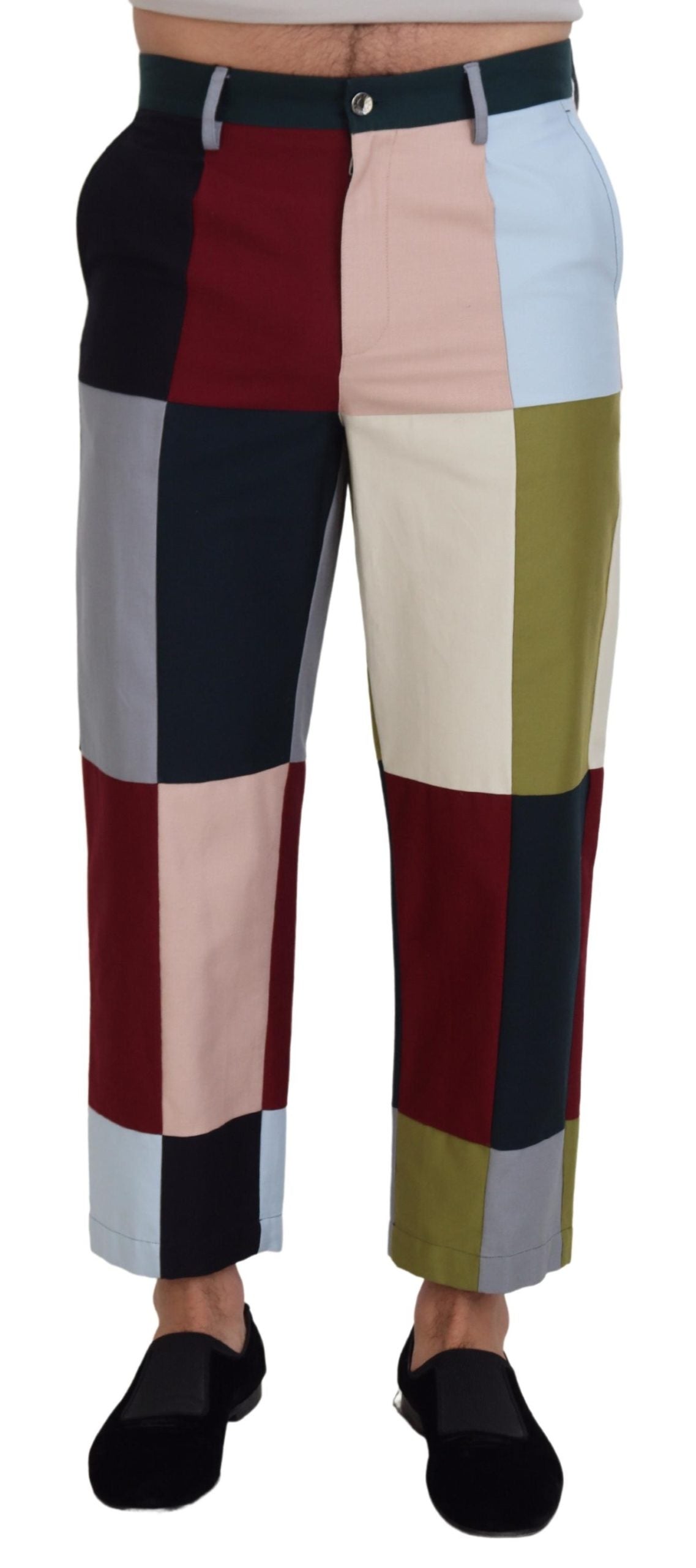 Dolce & Gabbana Multicolor Cotton Patchwork Pants - Zeiniez