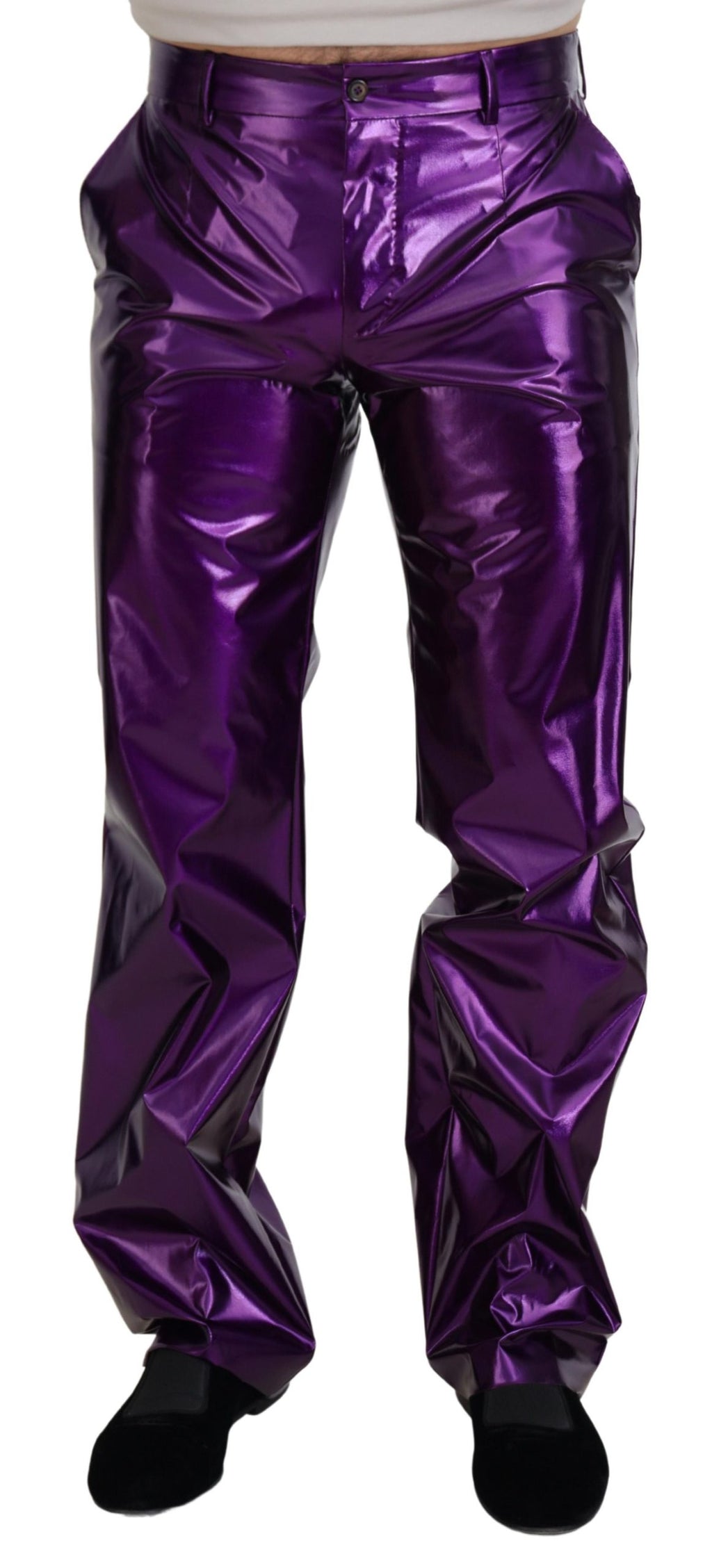 Dolce & Gabbana Purple Shining Men Casual Pants - Zeiniez