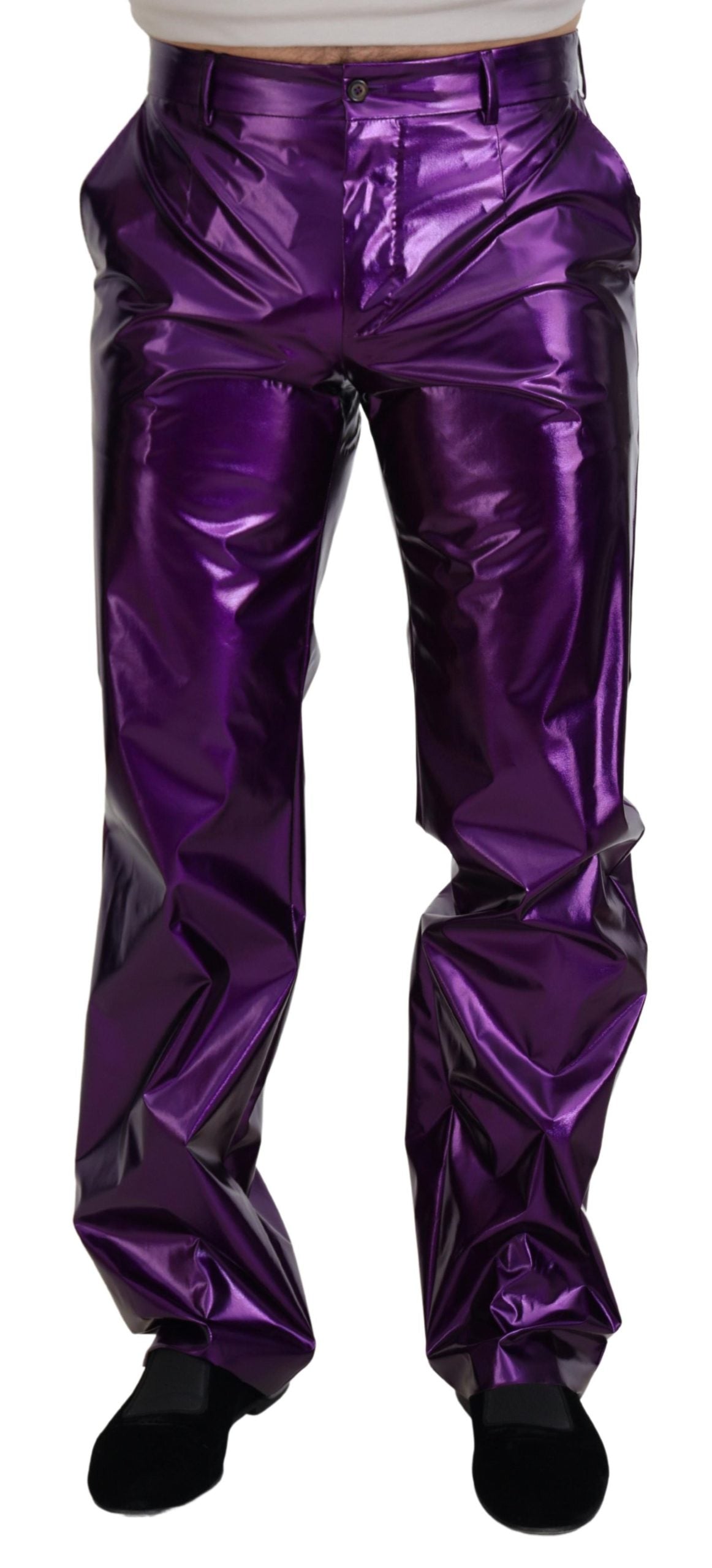 Dolce & Gabbana Purple Shining Men Casual Pants - Zeiniez