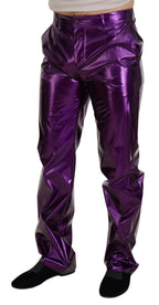 Dolce & Gabbana Purple Shining Men Casual Pants - Zeiniez