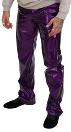 Dolce & Gabbana Purple Shining Men Casual Pants - Zeiniez