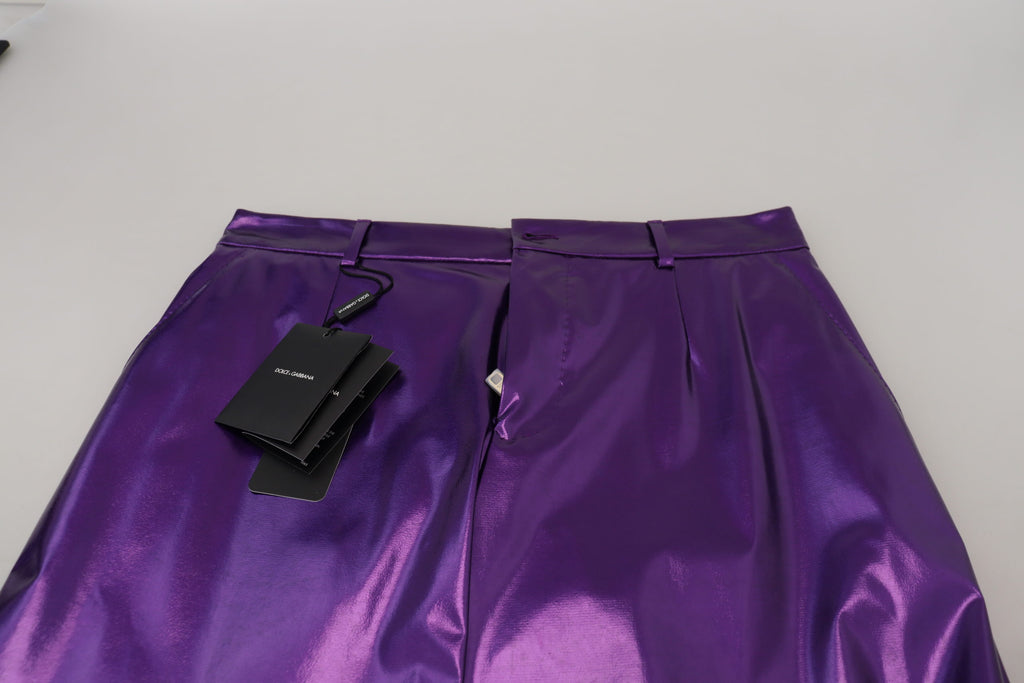 Dolce & Gabbana Purple Shining Men Casual Pants - Zeiniez