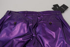 Dolce & Gabbana Purple Shining Men Casual Pants - Zeiniez