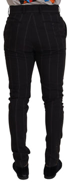 Dolce & Gabbana Black Wool Chino Formal Men Pants - Zeiniez