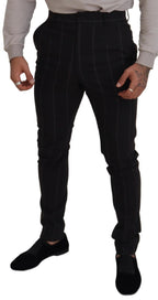 Dolce & Gabbana Black Wool Chino Formal Men Pants - Zeiniez
