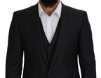 Dolce & Gabbana Gray MARTINI 3 Piece Slim Fit Suit - Zeiniez