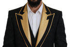 Dolce & Gabbana Black Gold Fantasy Tuxedo Slim Fit Suit - Zeiniez