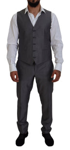 Dolce & Gabbana Gray SICILIA 3 Piece Slim Fit Suit - Zeiniez